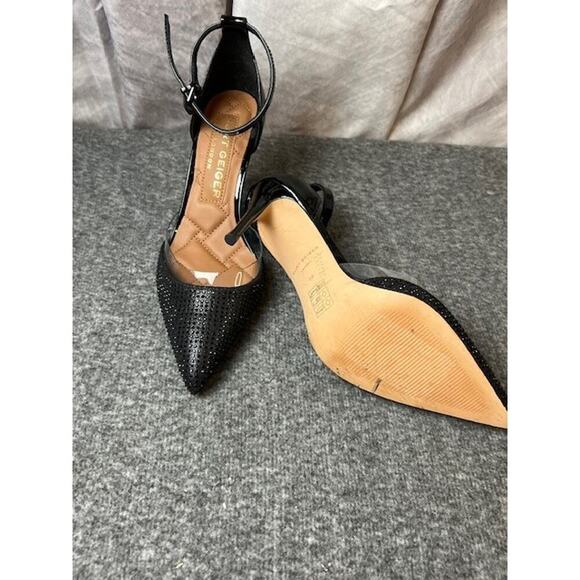 Kurt Geiger London Brixton Lock Charm Stiletto Pump Black, Size EU 35, US 4.5, - Picture 6 of 12